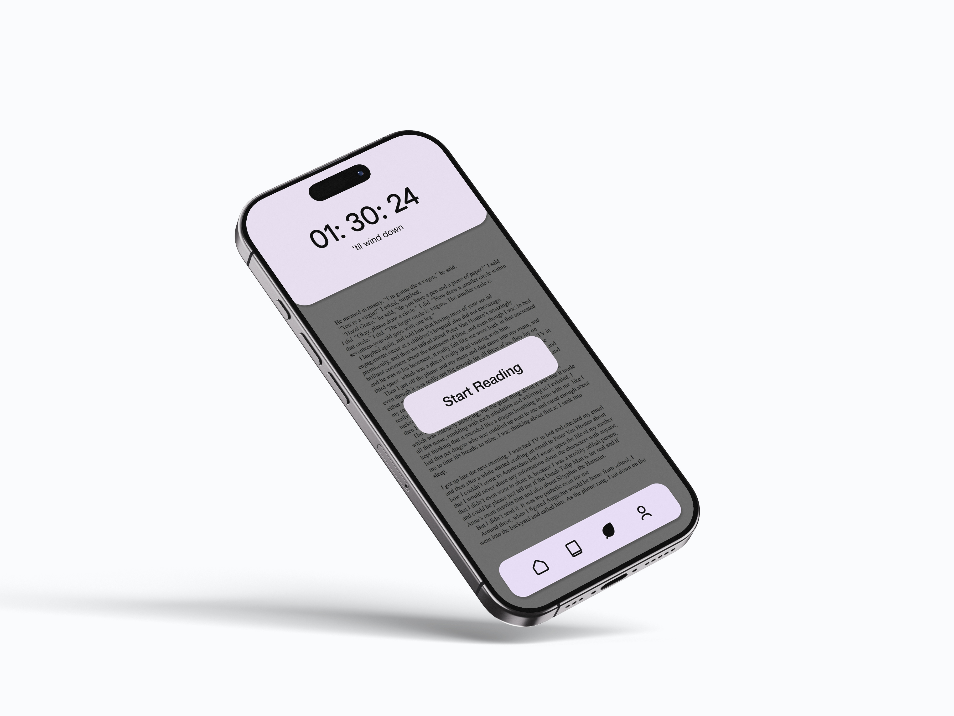 Wind down timer and reading interface